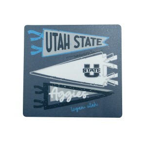 Utah State Pennant Sticker - 4in.